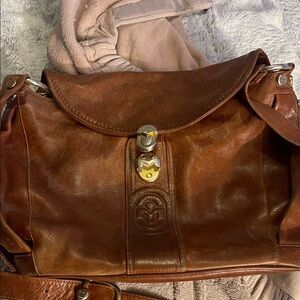 Marino Orlandi Brown Leather Shoulder Bag